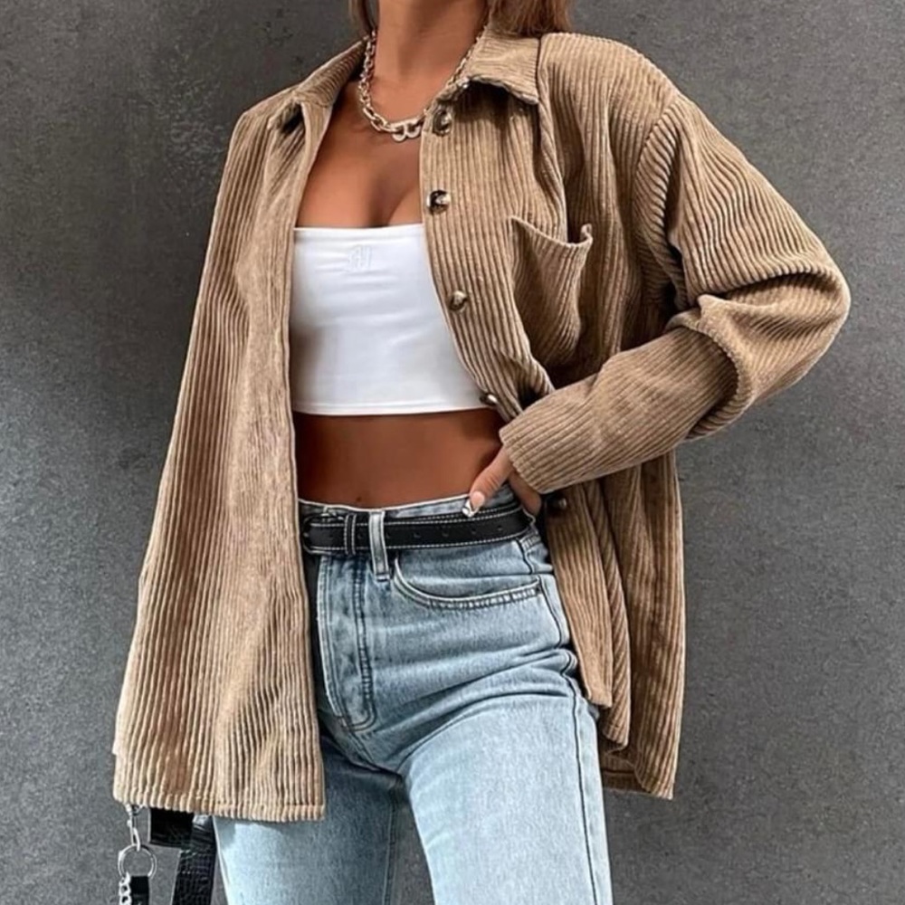 Corduroy button up jacket
